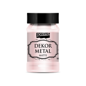 Dekor Metall matt 100 ml rosa gull, farge, maling, homedeco,pentart